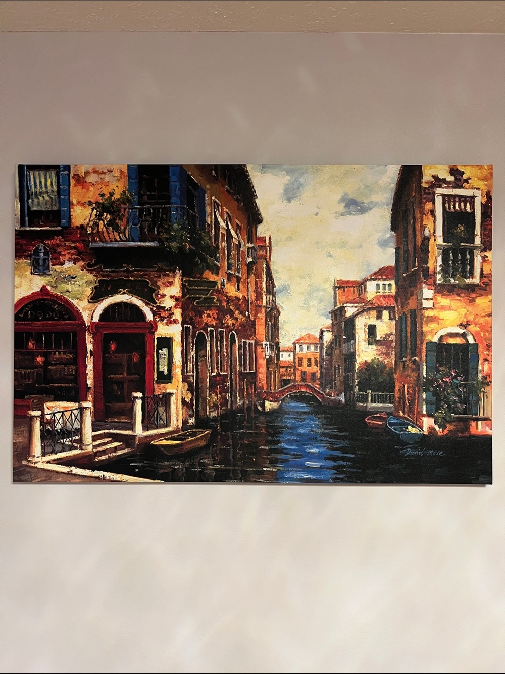 Venetian Canal Landscape Wall Art